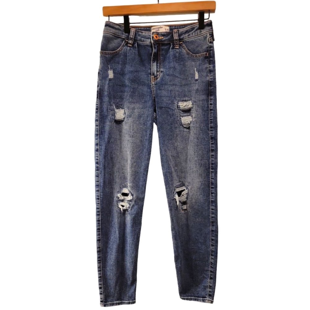 Abercrombie Kids, Jeans, High-Rise, Mini Mom Jeans, Distressed, Girls sz 15/16,